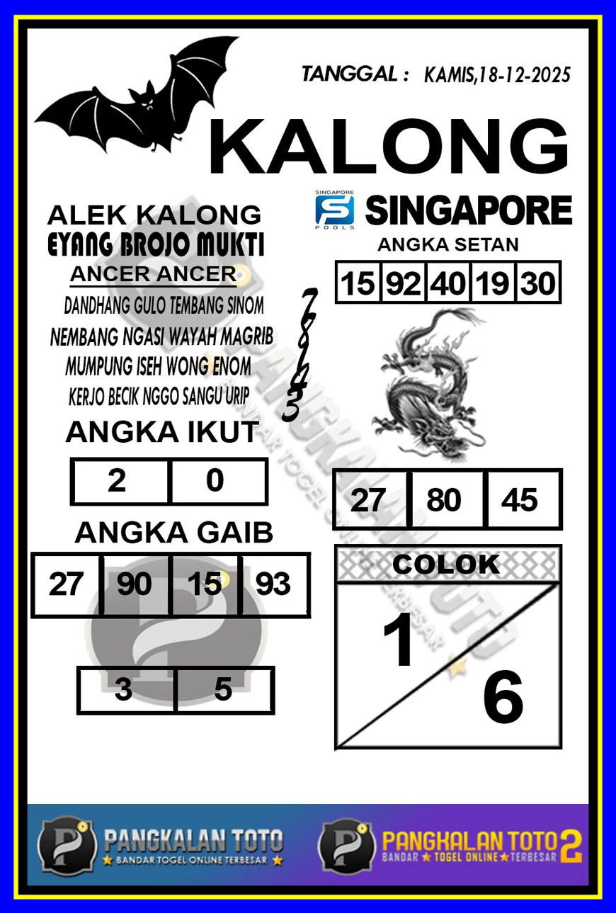 Forum Syair SGP Hari Ini 18 Desember 2025